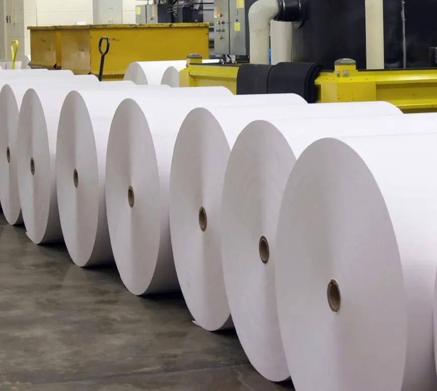Several Large Rolls of Tyvek in a Warehouse