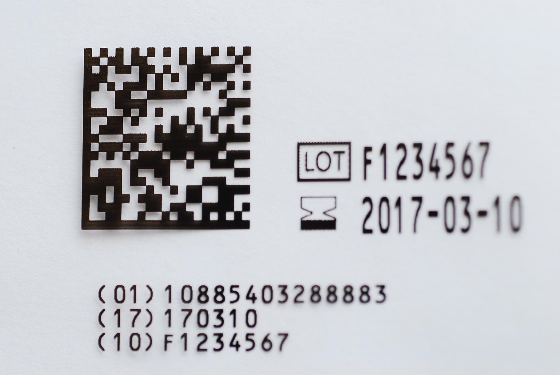 Photo of a barcode and item identification
